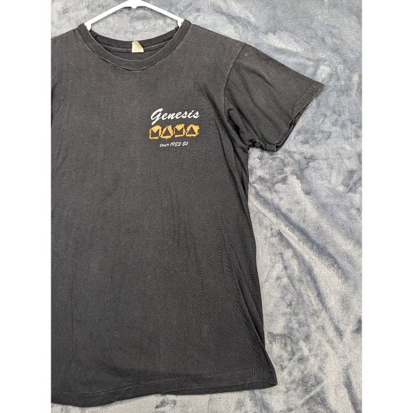 VTG Genesis Concert Shirt Mens LG '83 '84 Tour Single Stitch Classic Rock Black - Picture 4 of 15